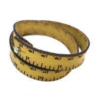 Mittanauharannekoru, aitoa nahkaa - Keltainen