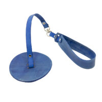 Lankakeränpidike, aitoa nahkaa - Sininen