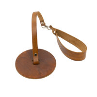 Lankakeränpidike, aitoa nahkaa - Ruskea