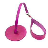 Lankakeränpidike, aitoa nahkaa - Fuksia