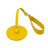 Lankakeränpidike, aitoa nahkaa - Keltainen